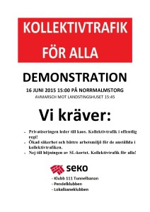 demonstration 16 juni